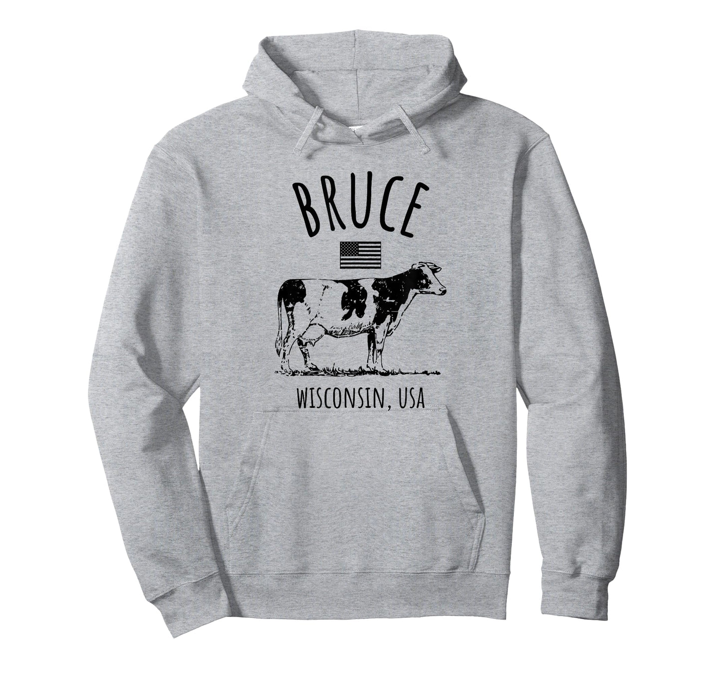 Bruce Wisconsin USA Retro Cow Vintage Style Design T-Shirt