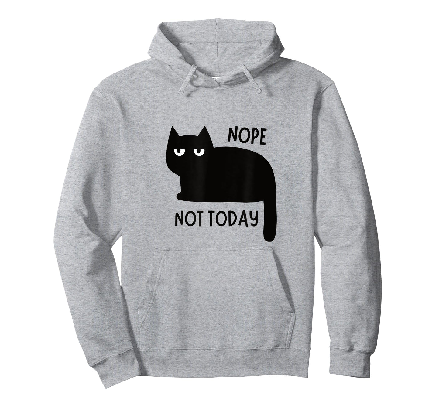 Funny Lazy Black Cat Nope Not Today Quote Men Women Kids T-Shirt