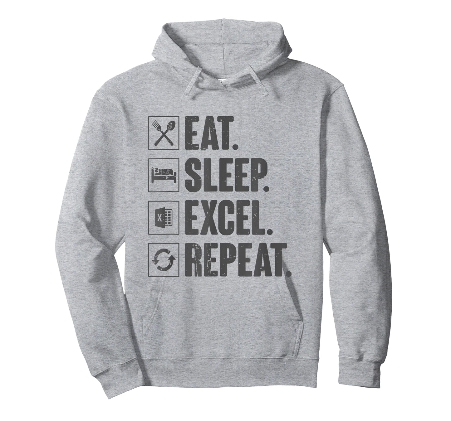 Eat Sleep Excel Repeat Funny Vintage Retro Excel T-Shirt