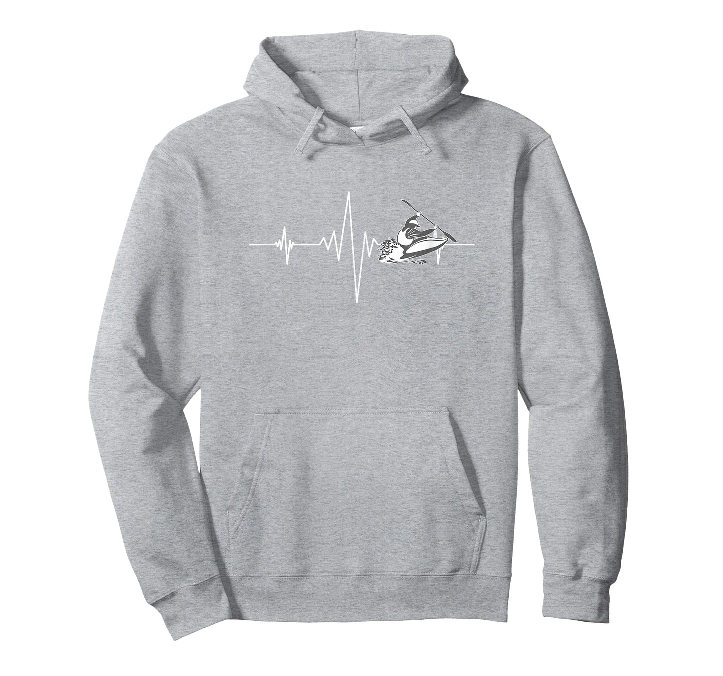 Whitewater Kayaking T-Shirt Kayak Heartbeat Gift Tee T-Shirt