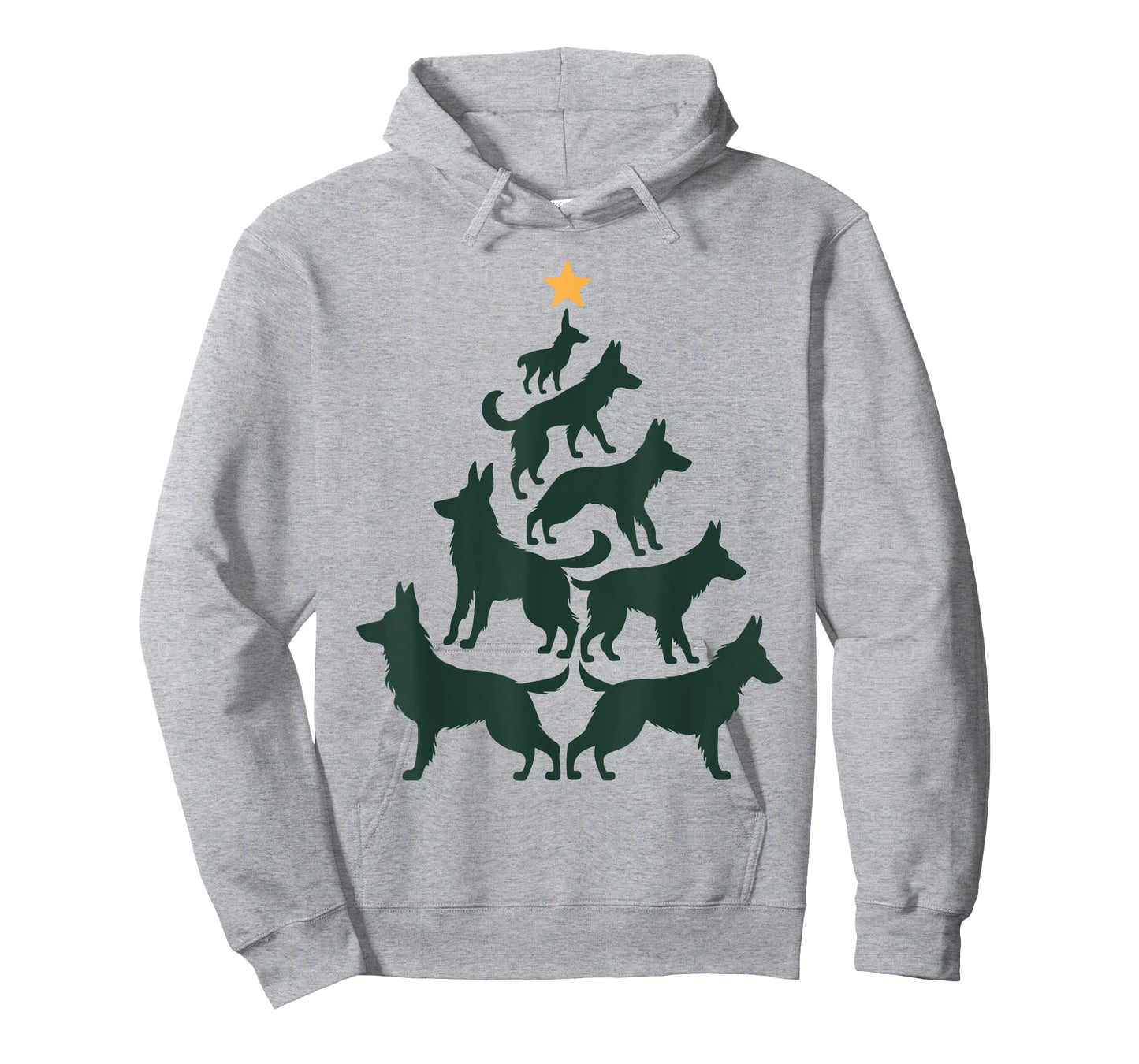German Shepherd Christmas Tree Funny GSD Dog Mom Dad Pajamas T-Shirt
