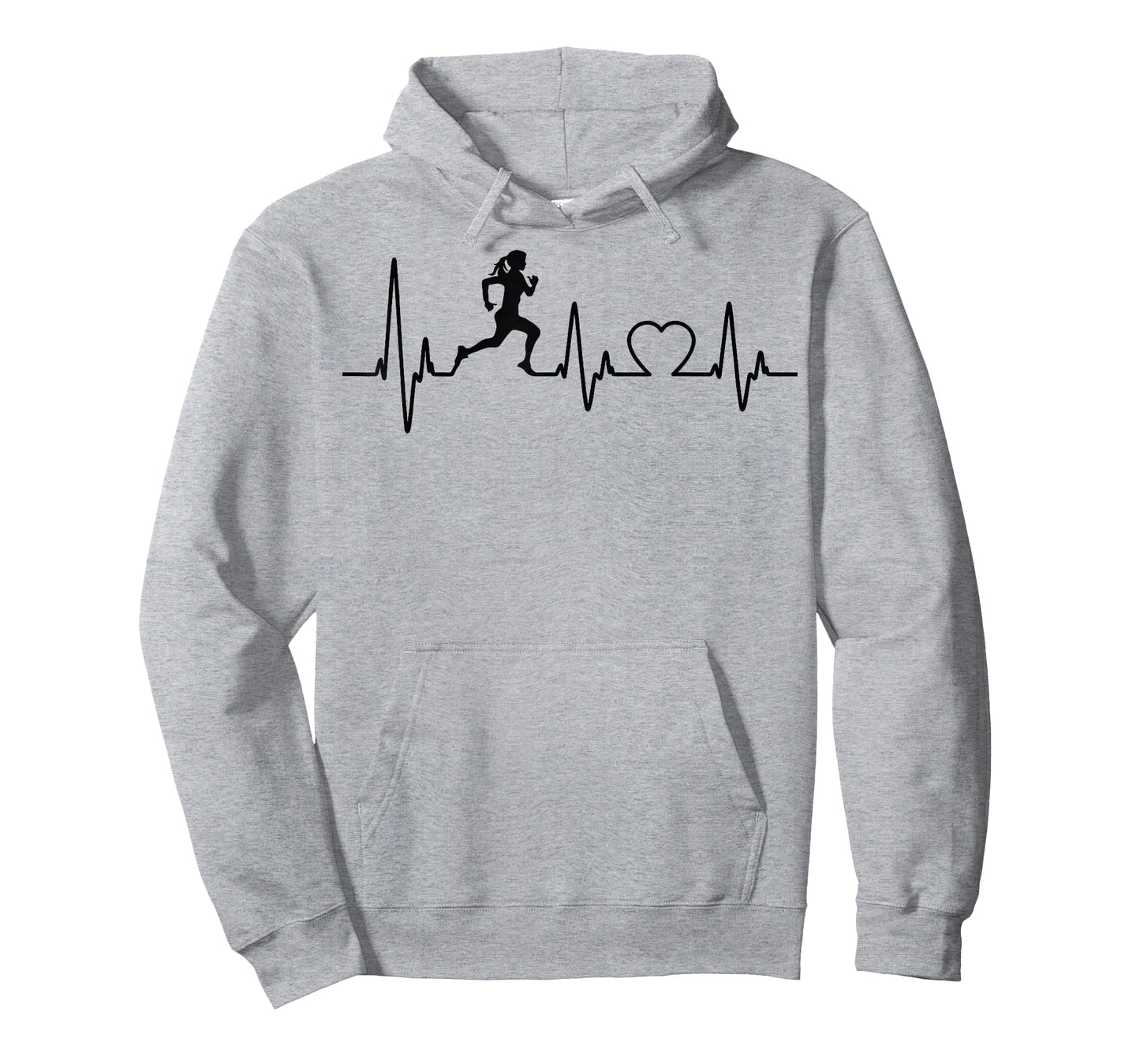 Running Girl Heartbeat Runner For Women Girls Love Running T-Shirt