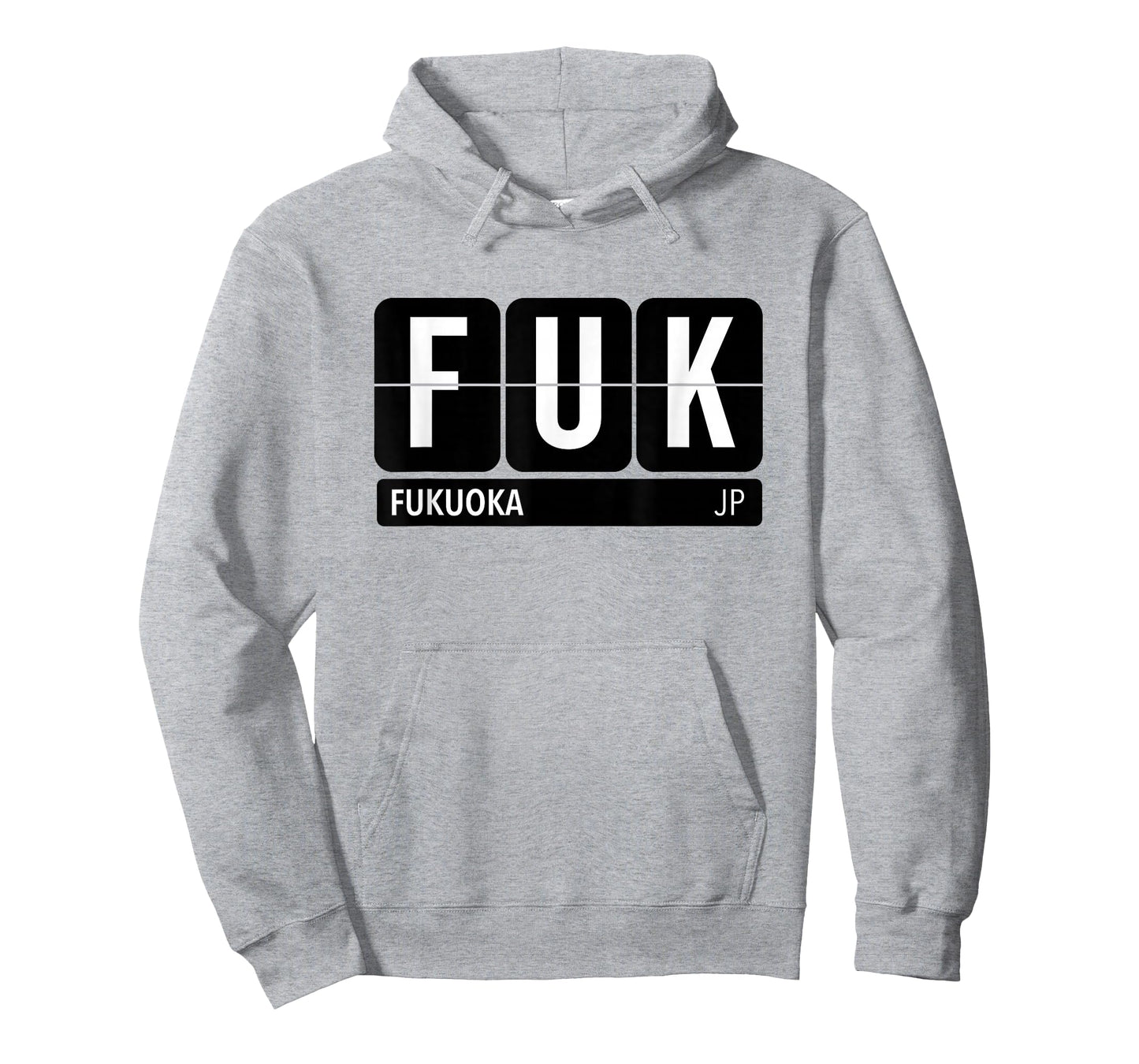 FUK Fukuoka Japan Travel Souvenir White Text T-Shirt