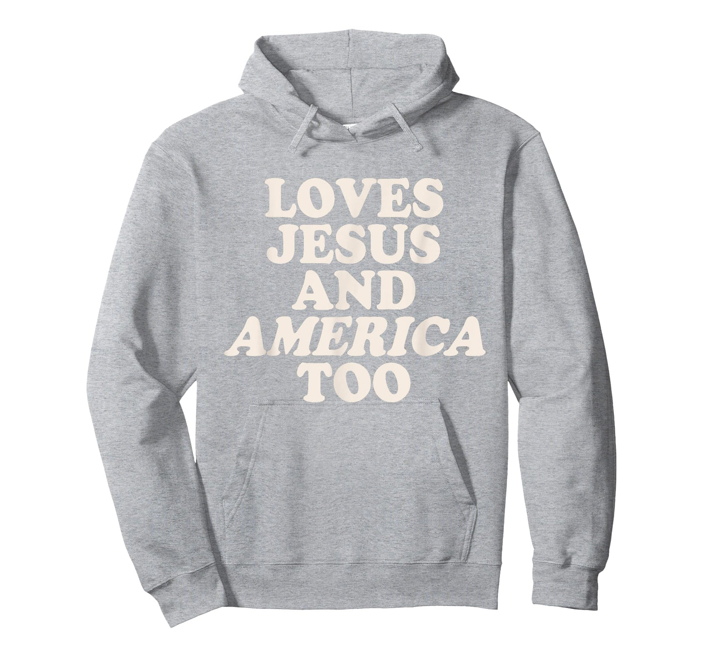 Loves Jesus and American Too Red White & Blue 4th of July T-Shirt