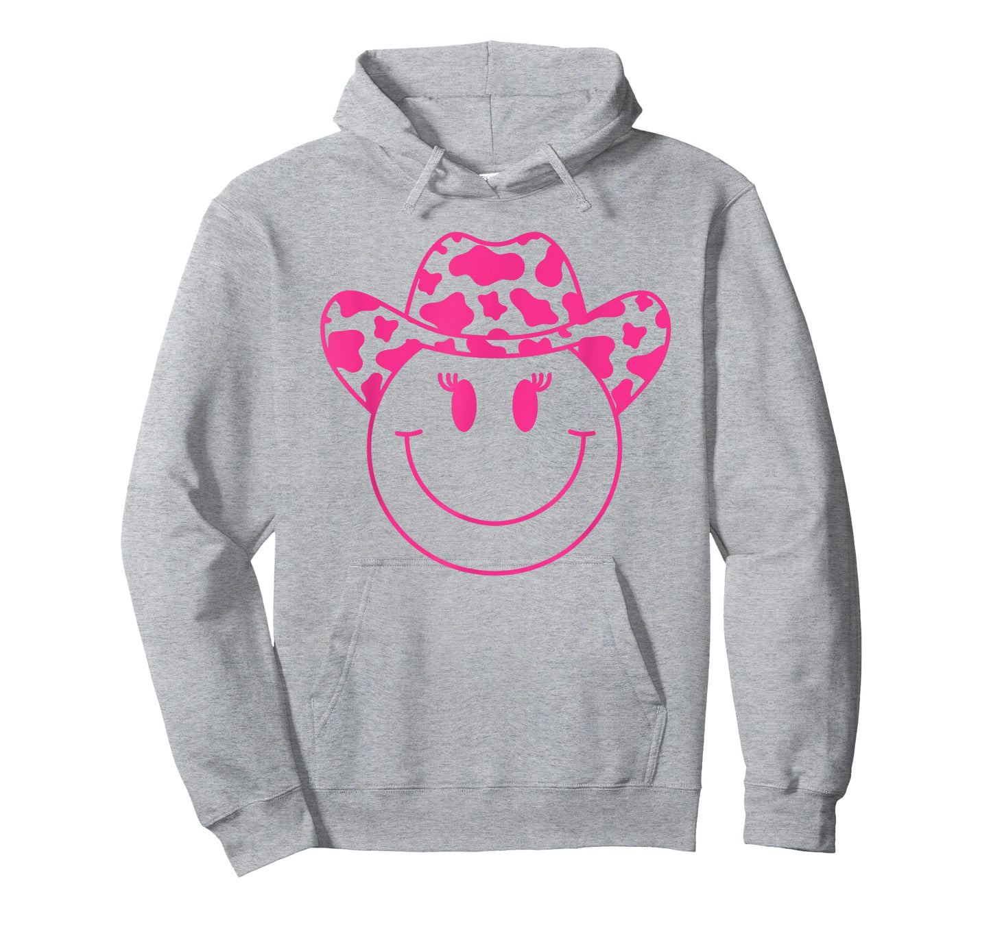 70s Cowgirl Pink Smile Face Cute Happy Face Cowgirl Women T-Shirt