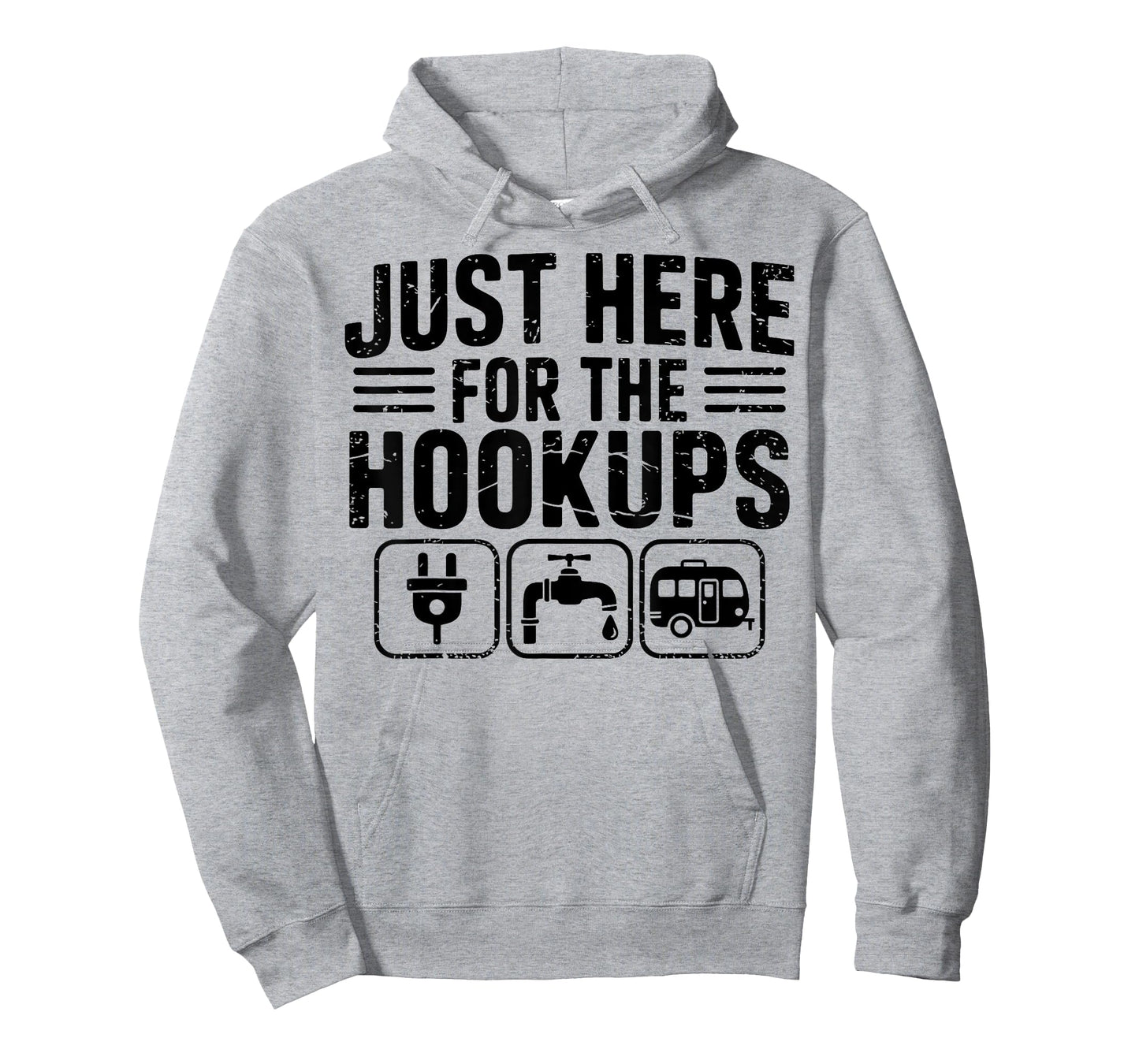 Just Here for the Hookups Funny Camping Rv Camper Motorhome T-Shirt