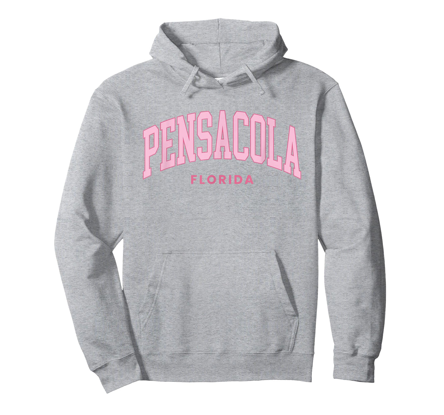 Pensacola Florida Retro Preppy Throwback Womens Girls Pink T-Shirt