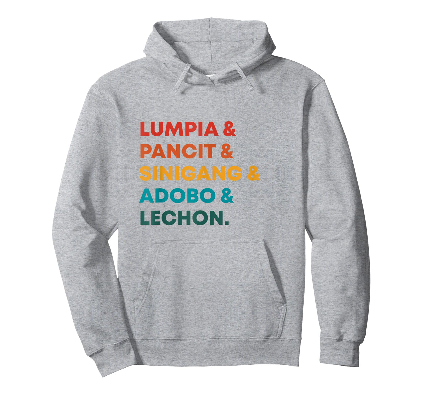 Retro Lumpia Pancit Sinigang Adobo And Lechon Filipino Food T-Shirt