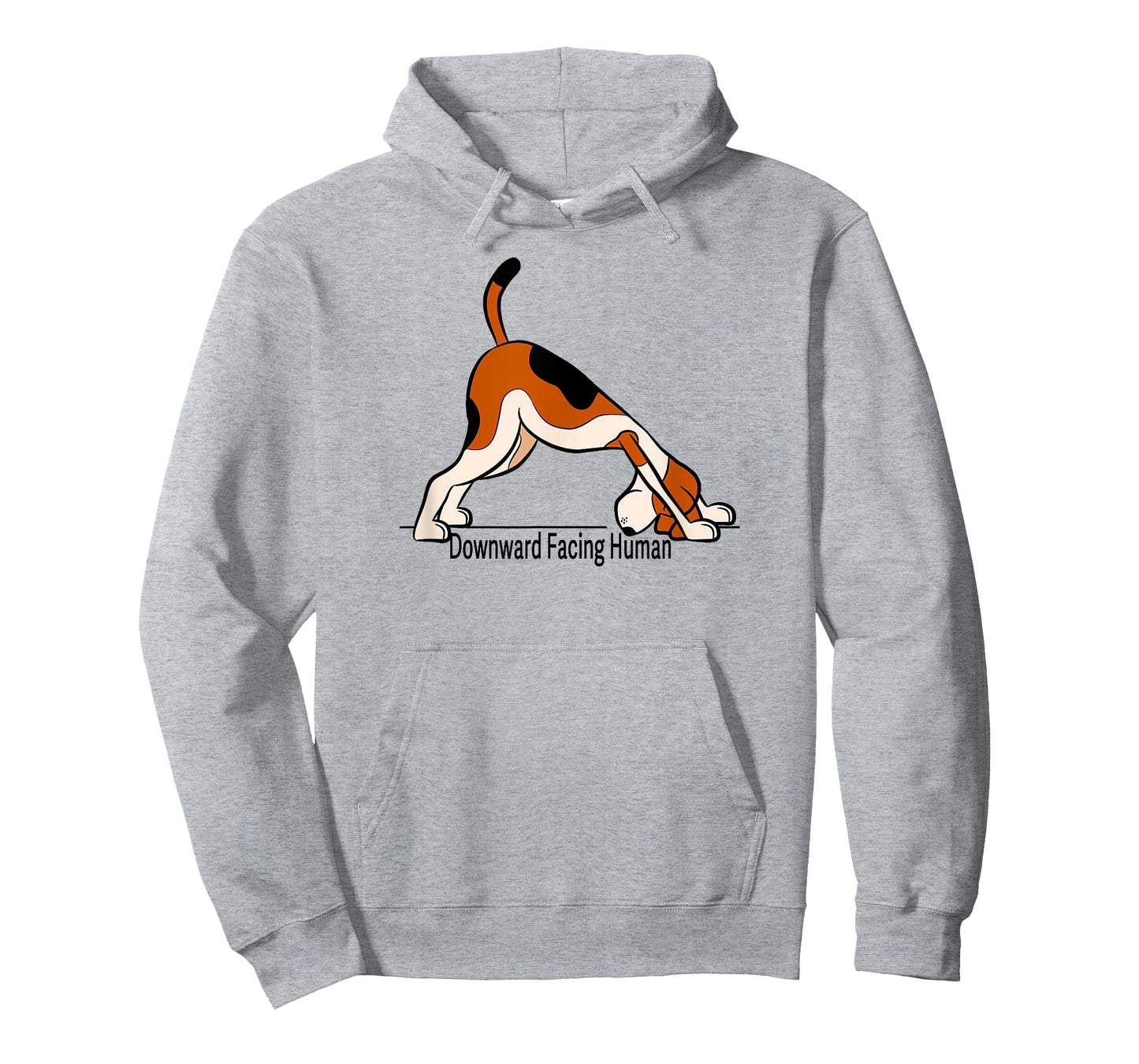 Downward Facing Human - men womens funny dog yoga T-Shirt