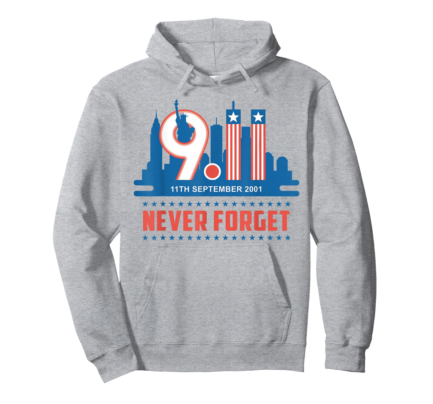 Never Forget September 11 2001 Memorial Day American Flag T-Shirt