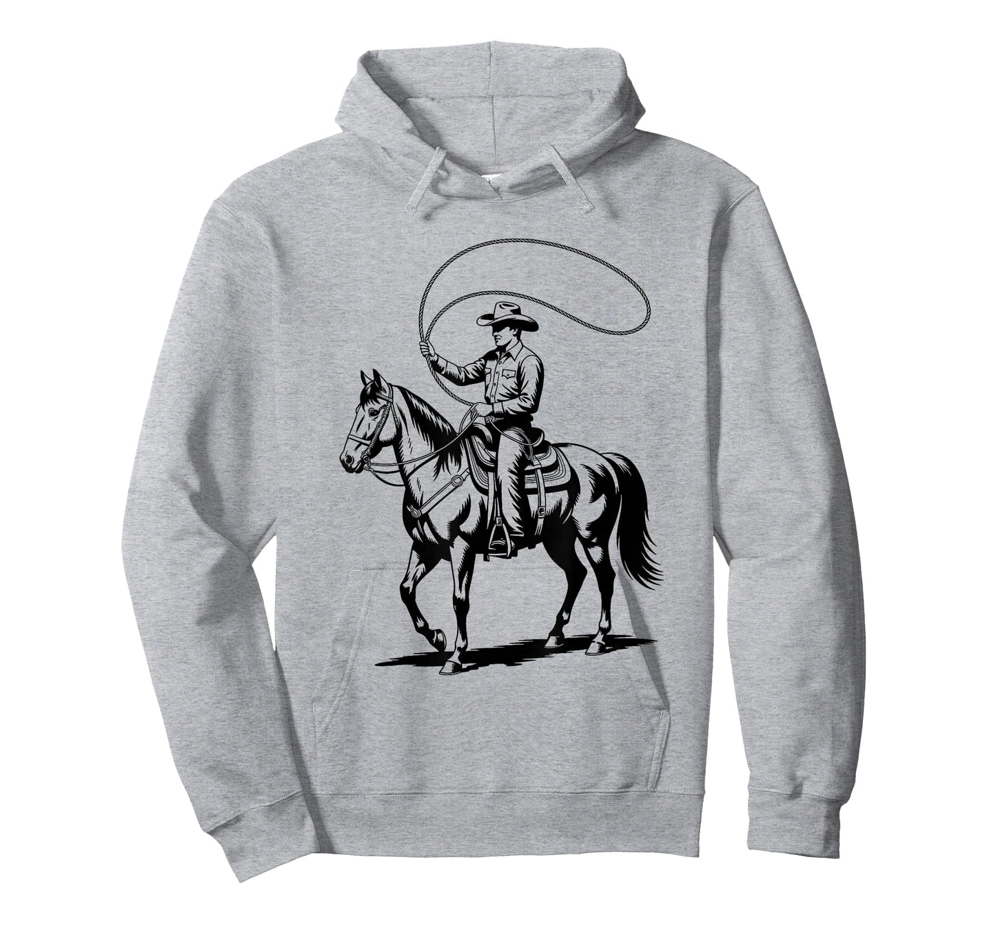 Rodeo Cowboy Graphic Tee Dark Western Horse Art Cowboy T-Shirt