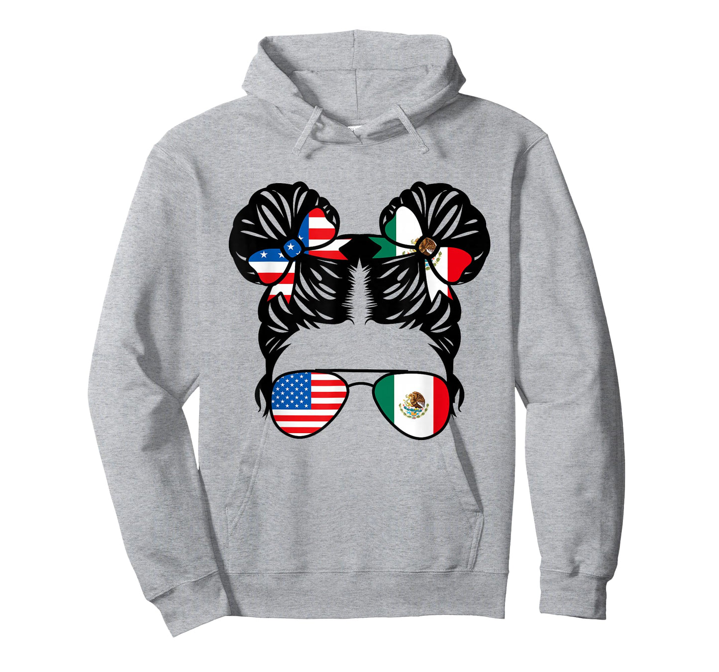 Half American Half Mexican Girl USA Mexico Flag Patriot T-Shirt
