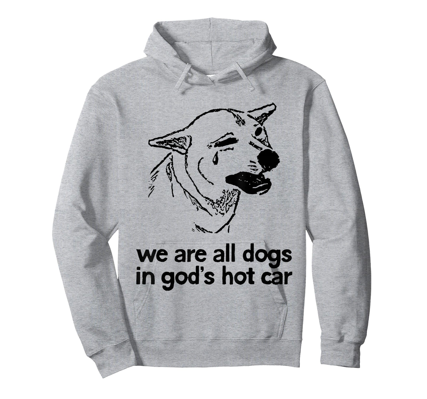 We are All Dogs in God's Hot Car Funny Dog Meme T-Shirt