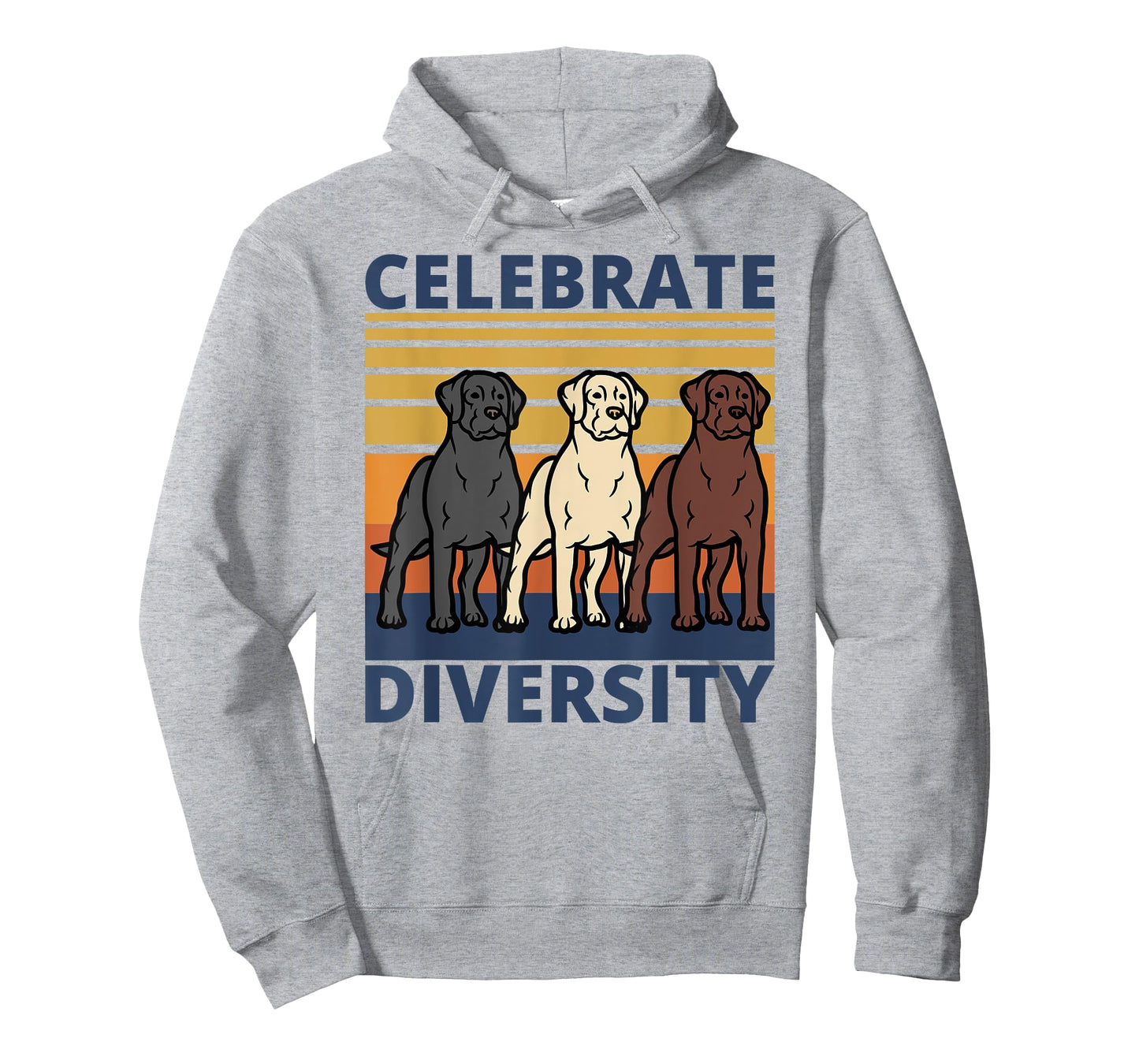 Black Yellow Chocolate Lab Celebrate Diversity Labrador T-Shirt