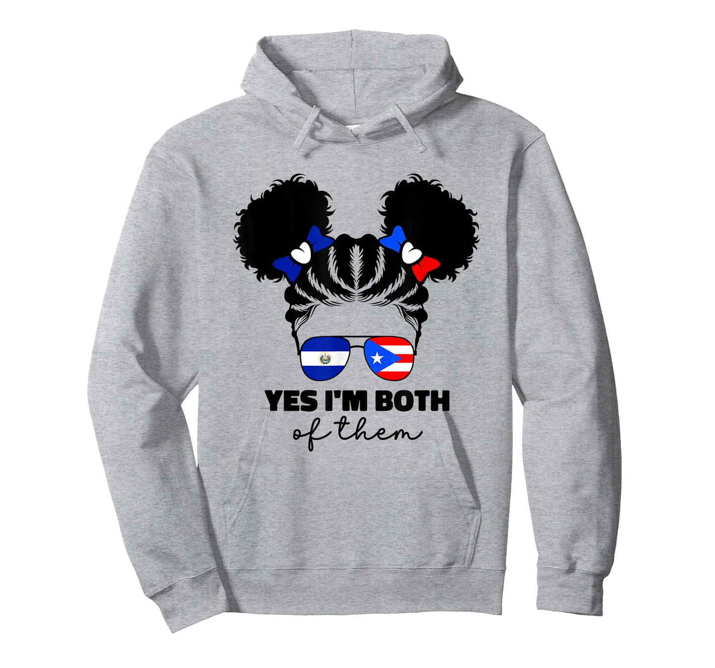 Half Salvadorian And Puerto Rican Rico El Salvador Flag Gril T-Shirt