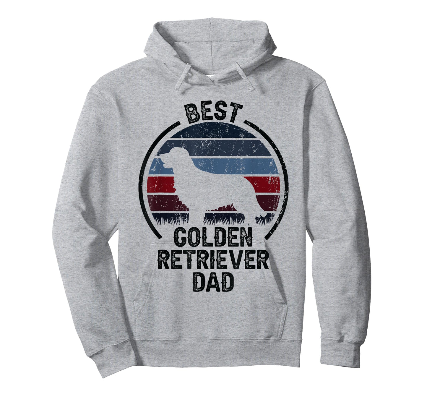 Best Dog Father Dad - Vintage Golden Retriever T-Shirt