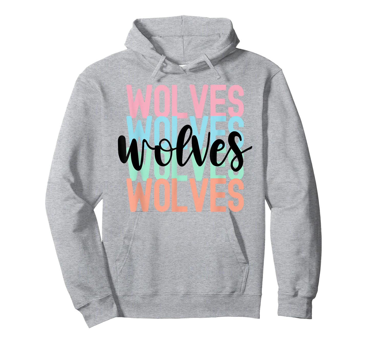 Wolves Team Mascot School Spirit Game Night T-Shirt