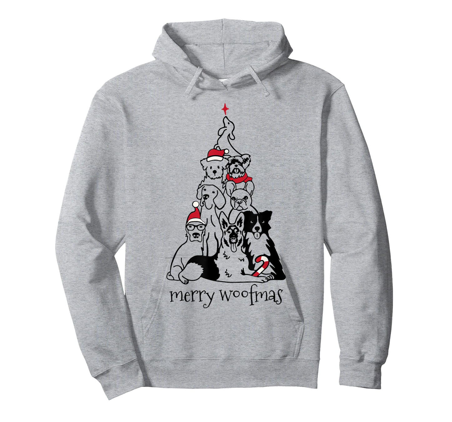 Merry Woofmas Dog Christmas Tree T-Shirt
