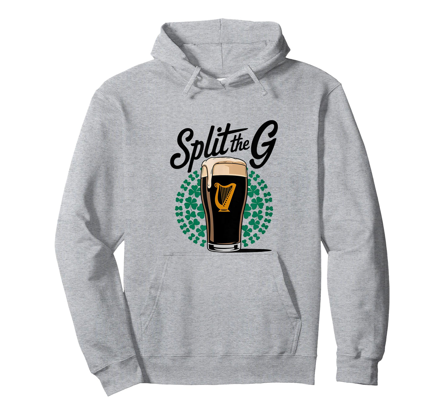 Irish Beer Split The G Shamrock Pint T-Shirt
