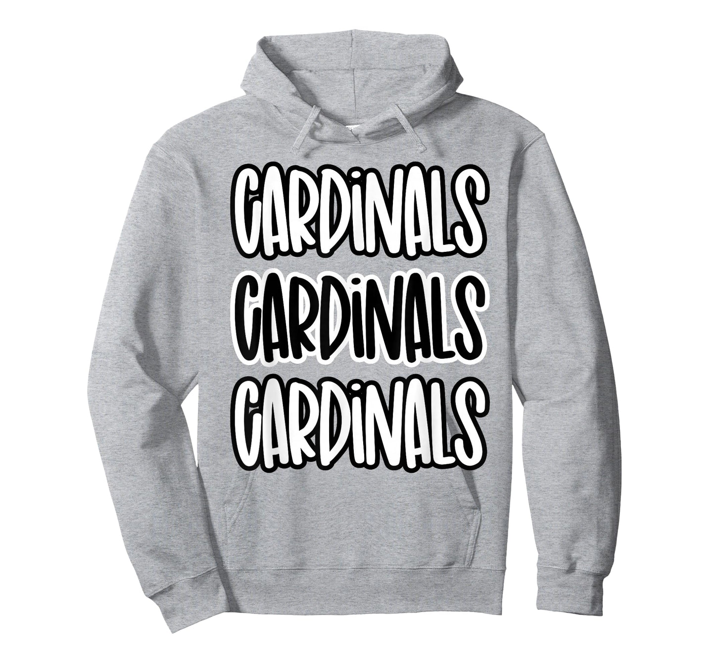 Cardinals Repeating School Spirit red Black White T-Shirt