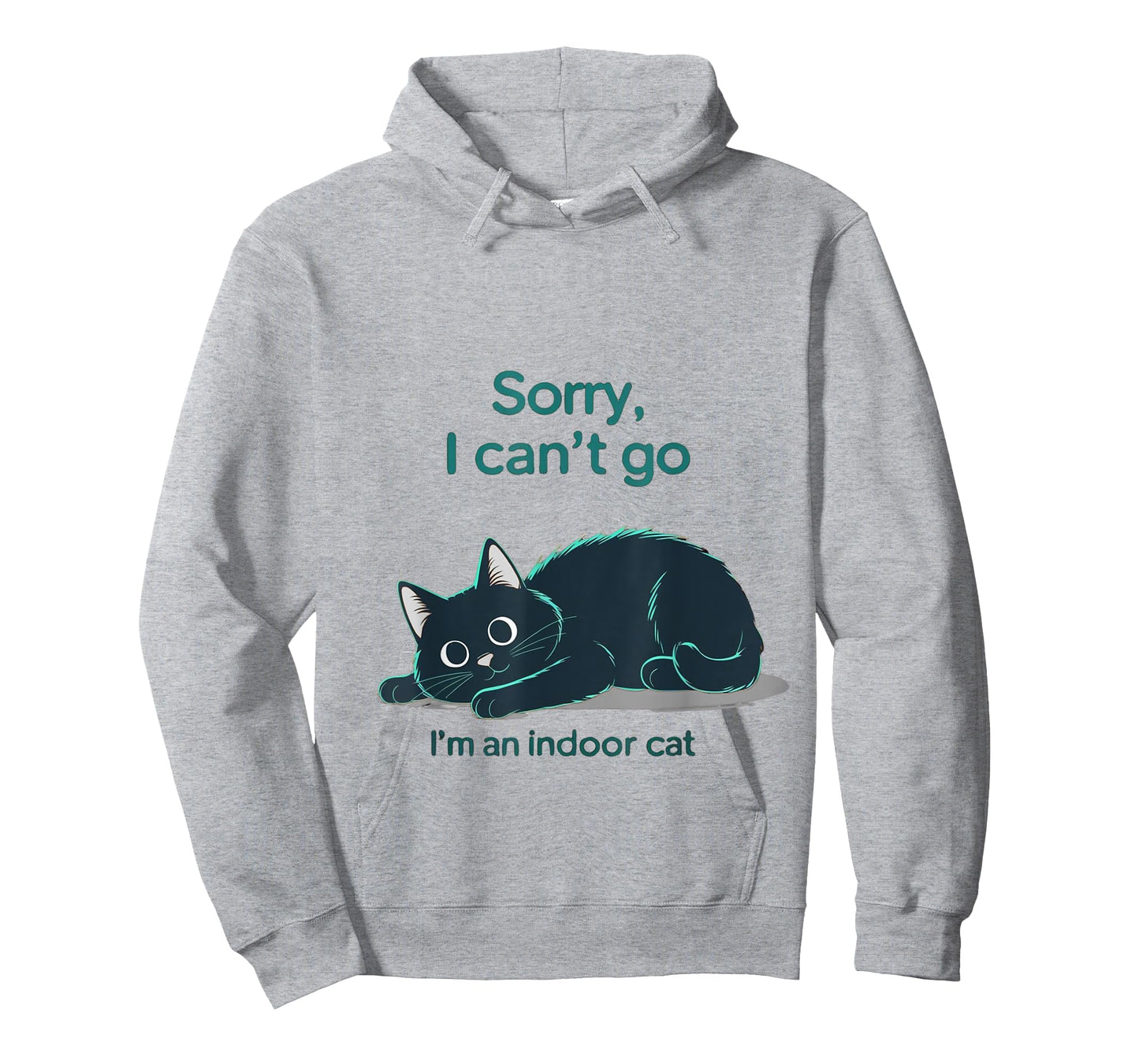 Sorry I Canโt Go โ Cute Black Indoor Cat Humor T-Shirt