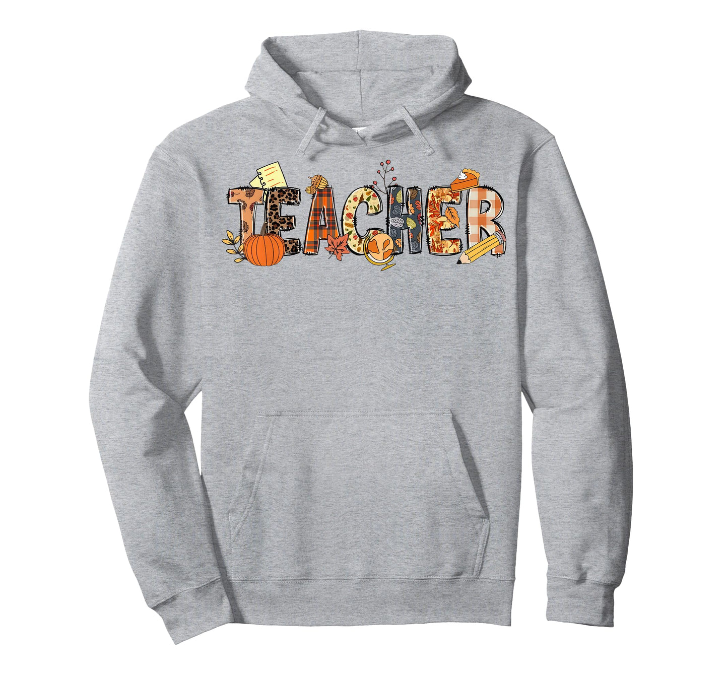 Leopard Teacher Fall Leaves Autumn Thanksgiving T-Shirt