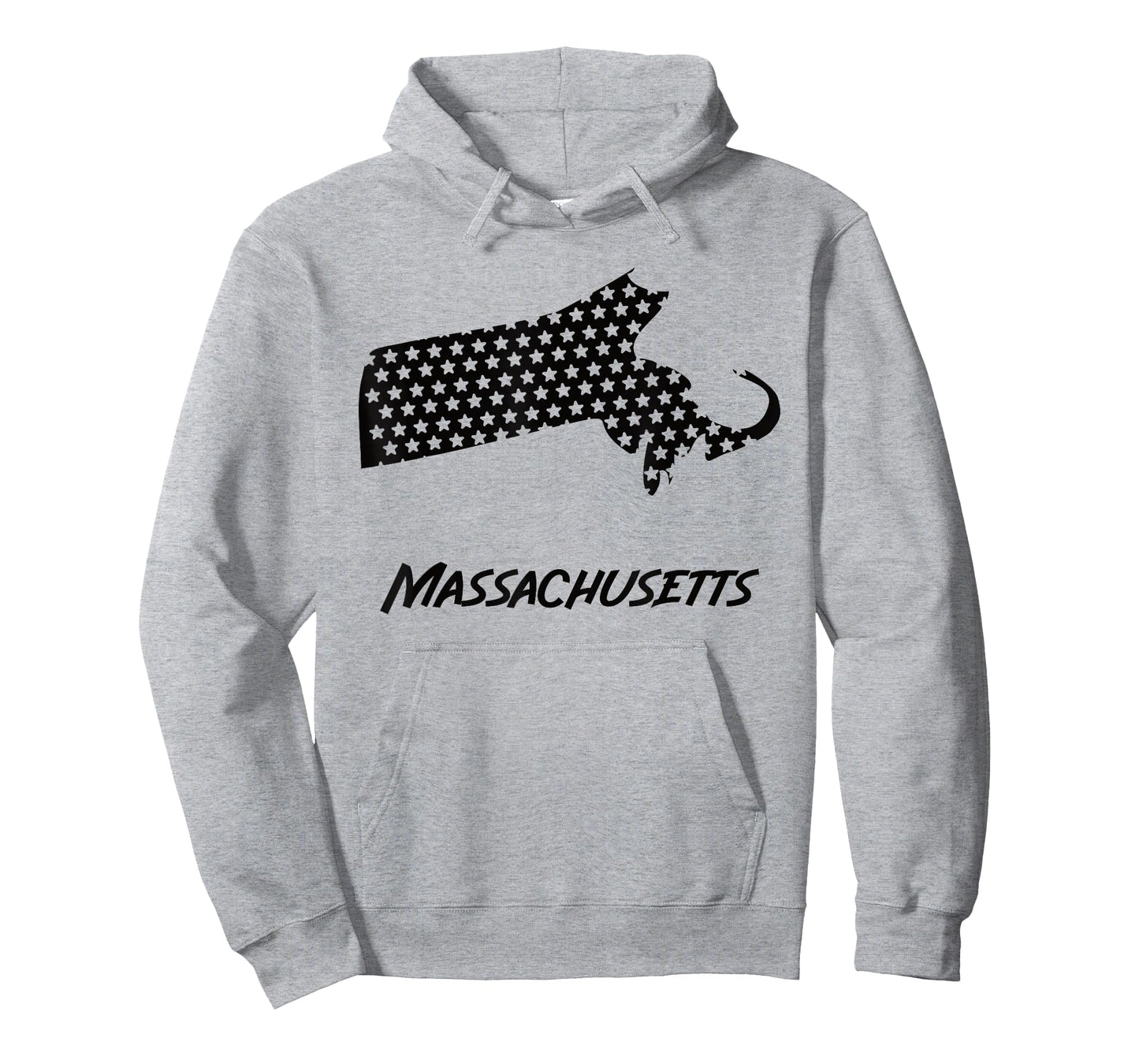 Massachusetts USA State Outline Stars Vintage Retro Design T-Shirt