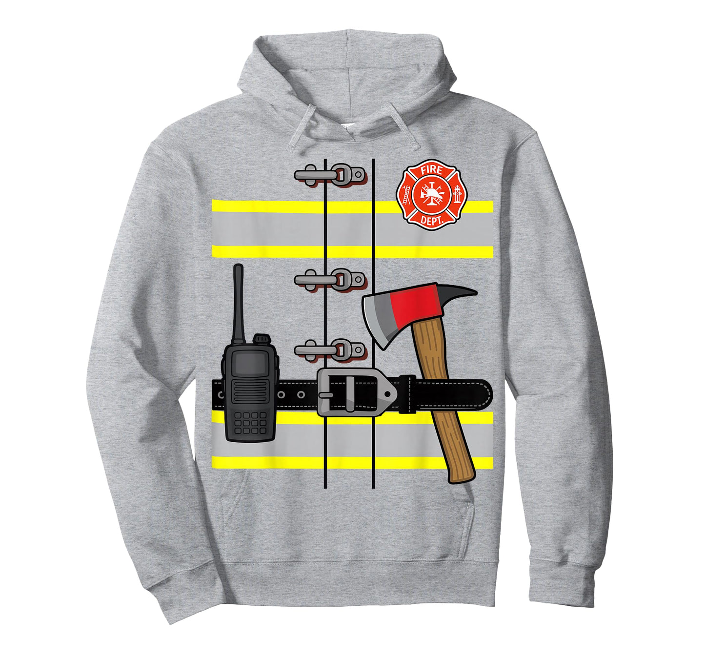 Firefighter Uniform Costume Halloween Fireman T-Shirt