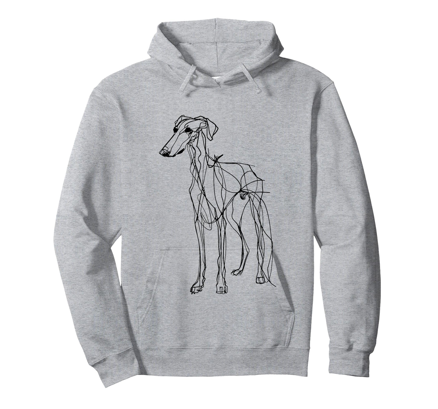 Silken Windhound Dog Line Art Minimalist Mom Dad T-Shirt