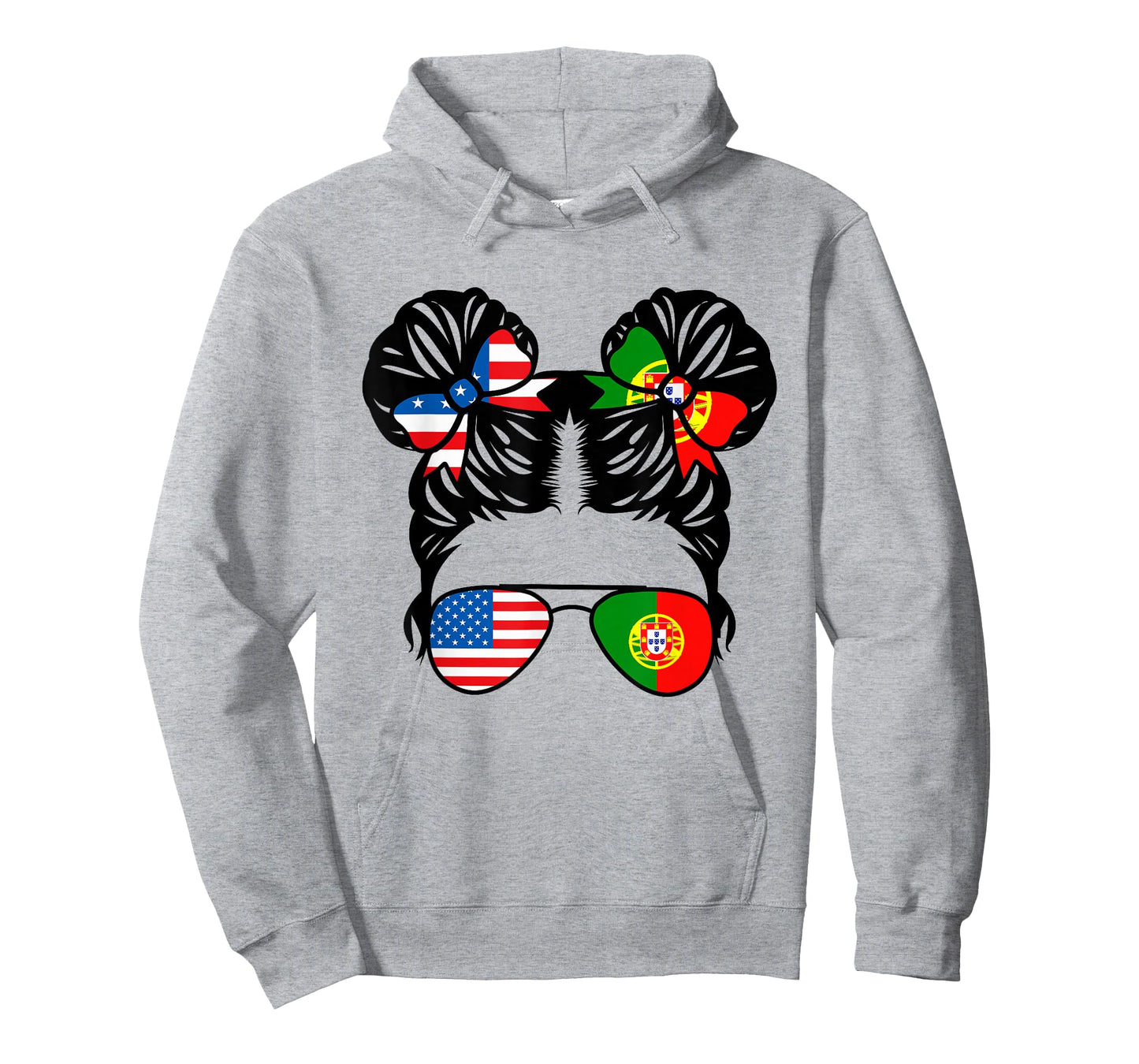 Half American Half Portuguese Girl USA Portugal Flag Patriot T-Shirt