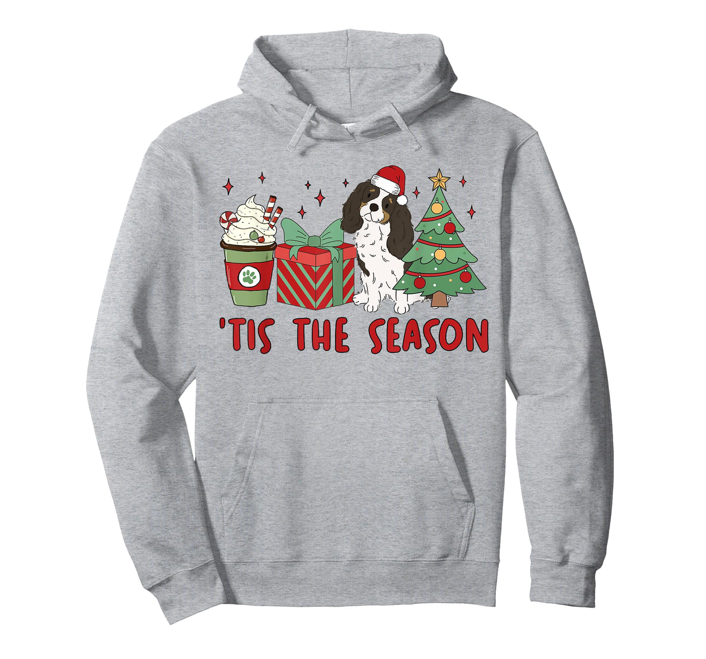 Cavalier King Charles Spaniel Christmas Tis The Season Dog Men Women Kids T-Shirt