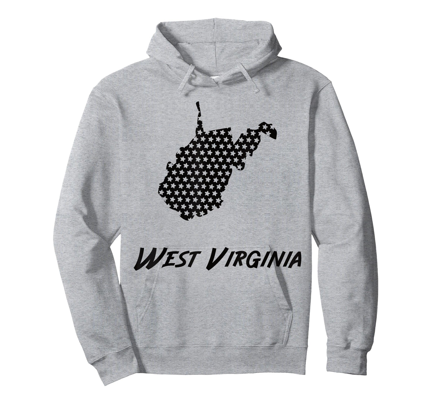 West Virginia USA State Outline Stars Vintage Retro Design T-Shirt