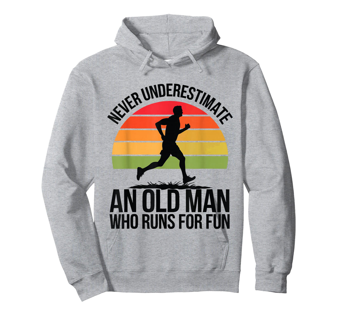 Old Man Running Humor Fitness Lover Funny Senior Runner T-Shirt