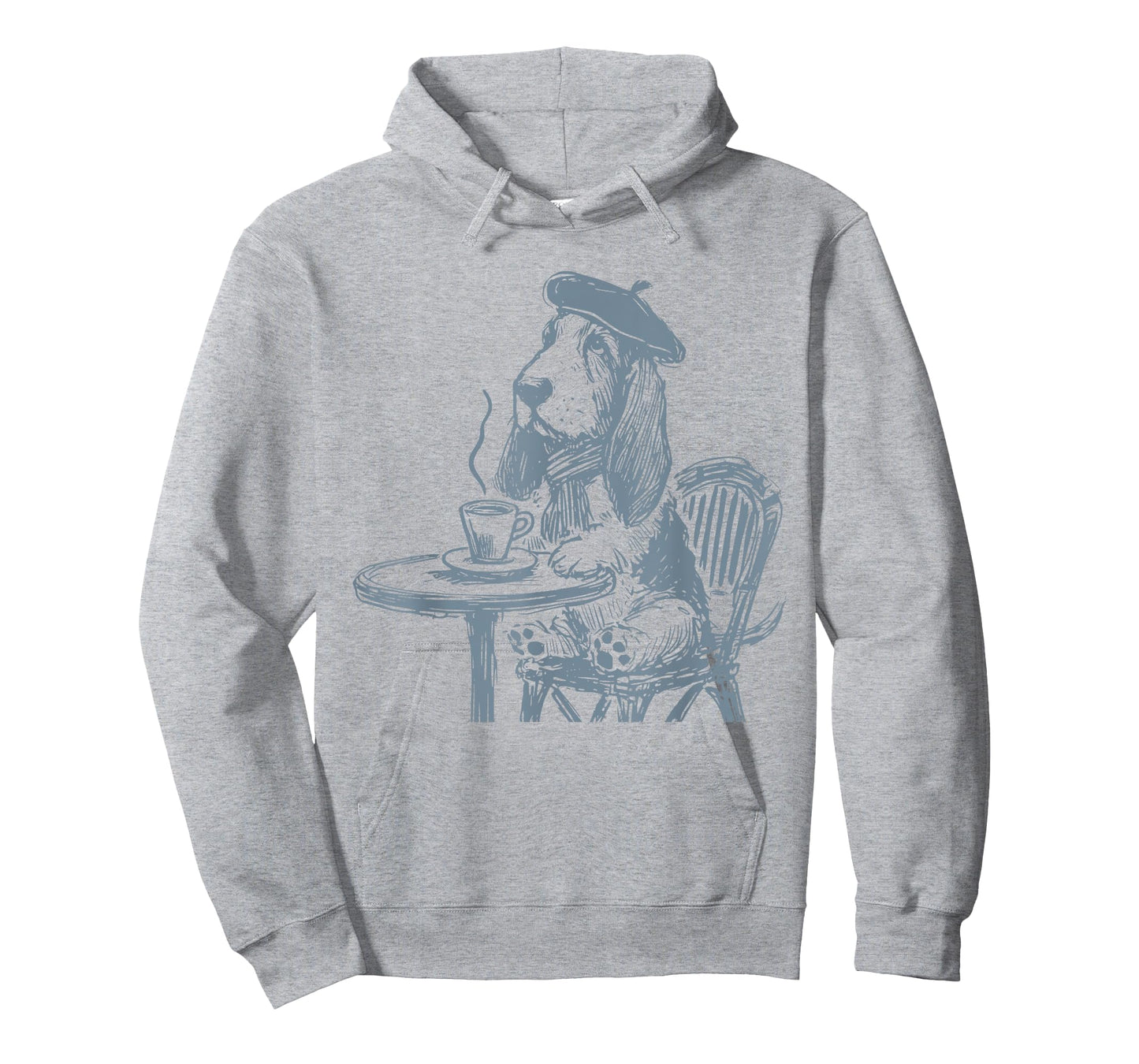 Vintage Basset Hound Paris, Funny Coffee Dog Basset Mom Dad T-Shirt