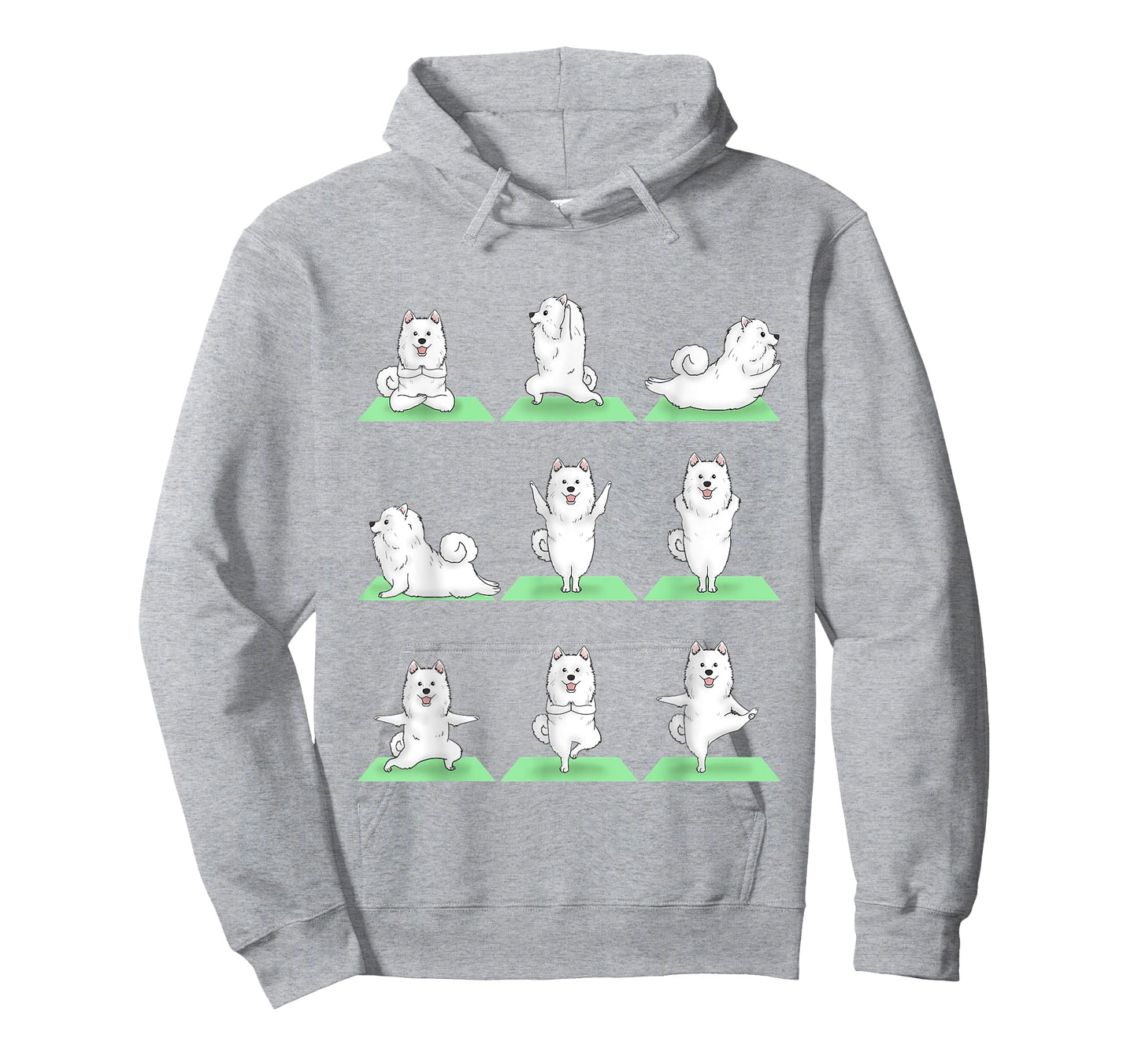 Samoyed Dog Yoga Pose Zen Workout Exercise Yogi Cute Funny T-Shirt
