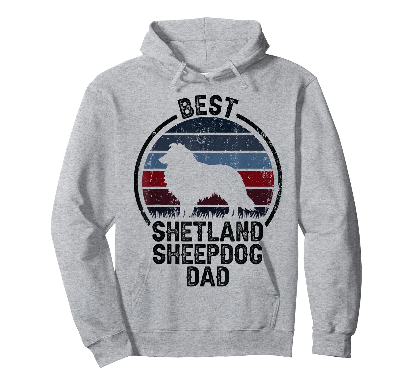 Best Dog Father Dad - Vintage Sheltie Shetland Sheepdog T-Shirt