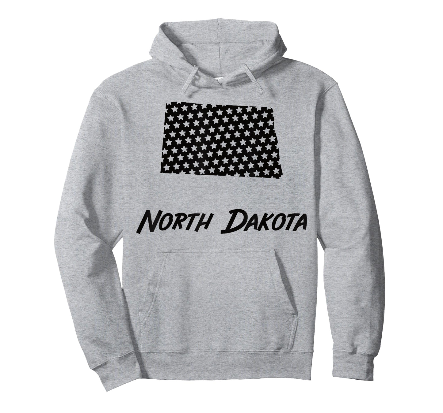 North Dakota USA State Outline Stars Vintage Retro Design T-Shirt