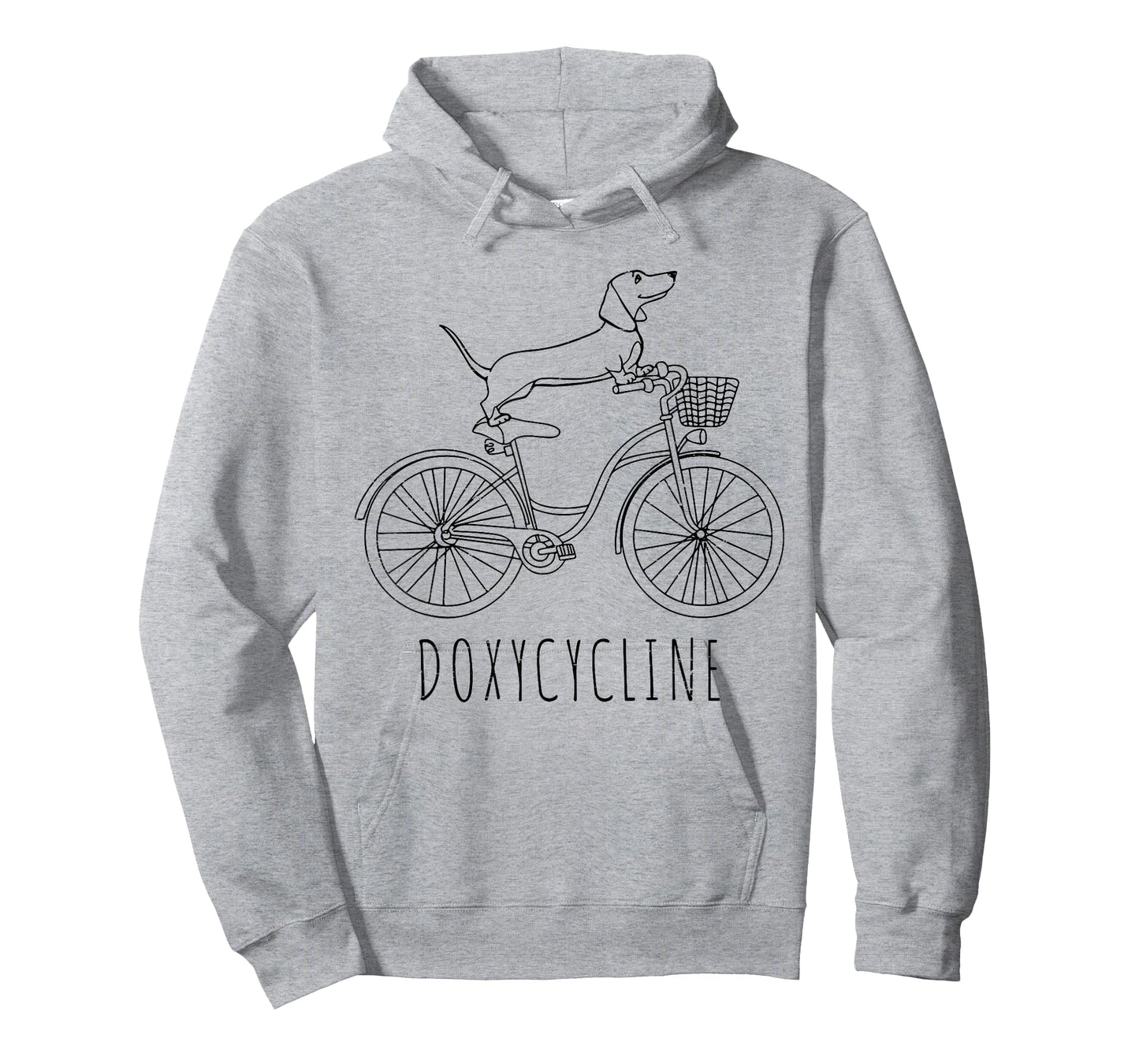 Retro Doxycycline Pharmacy Funny Dachshund On Bicycle T-Shirt