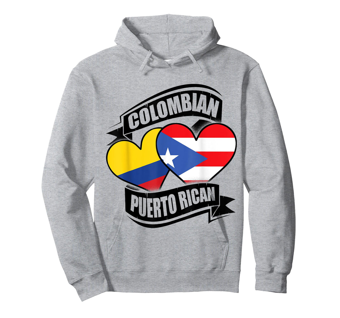 Colombian Puerto Rican Hearts Colombia Puerto Rico Flags T-Shirt