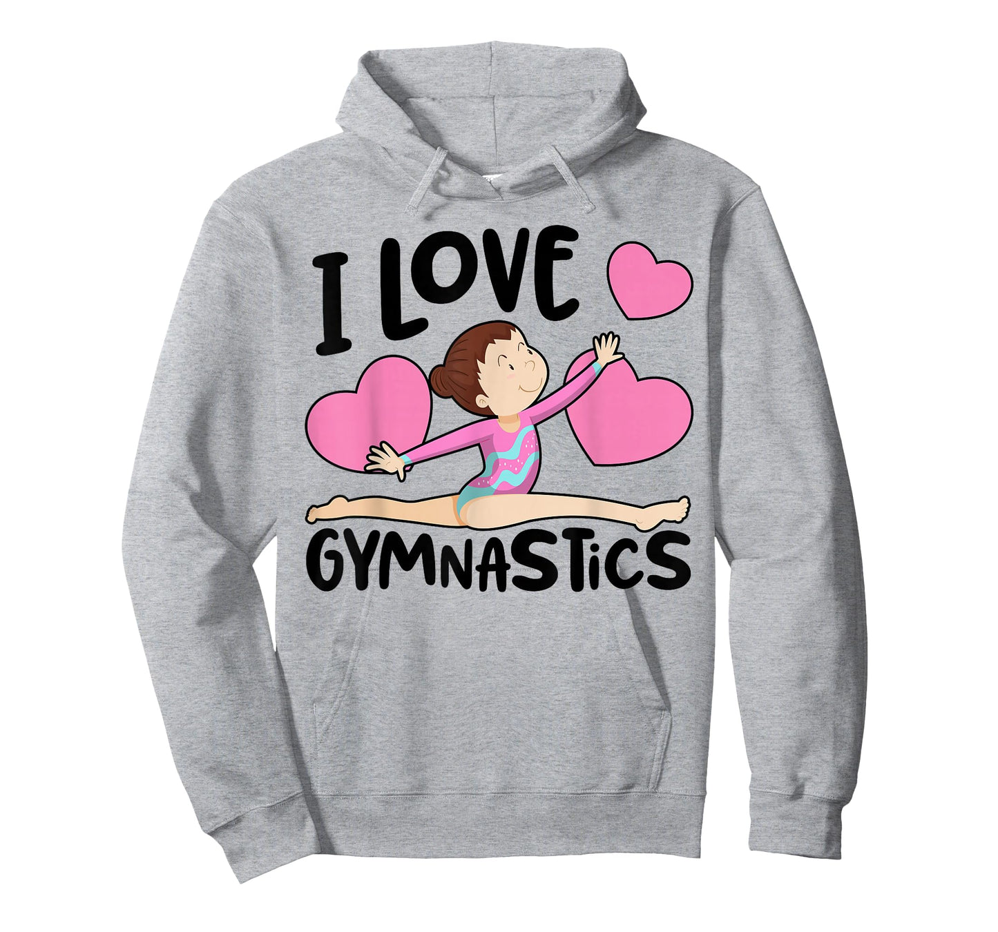 I Love Gymnastics Sports Gymnast Girls Women Cute Heart T-Shirt