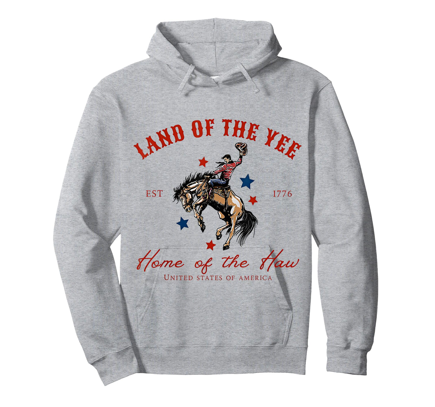 Land Of The Yee Home Of The Haw USA Est 1776 Cowboy T-Shirt