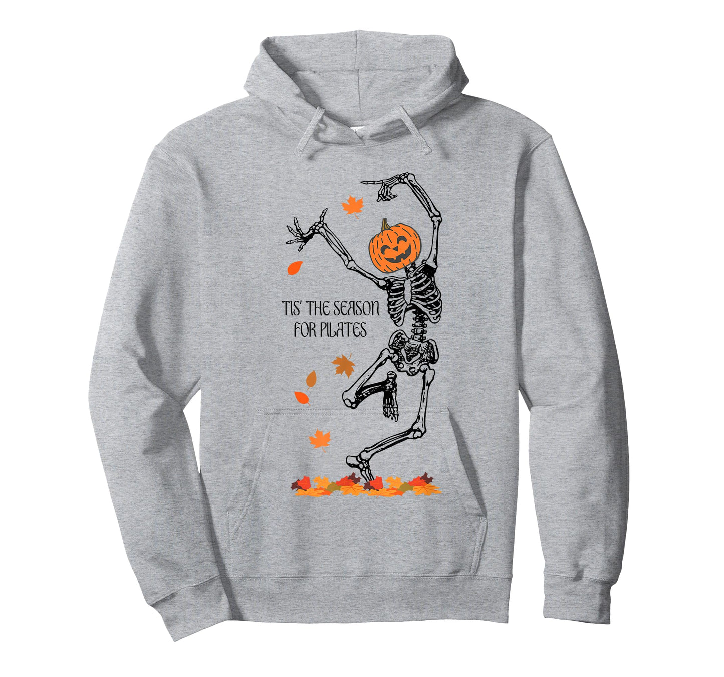 Skeleton Tis The Season For Pilates Meditation Halloween T-Shirt