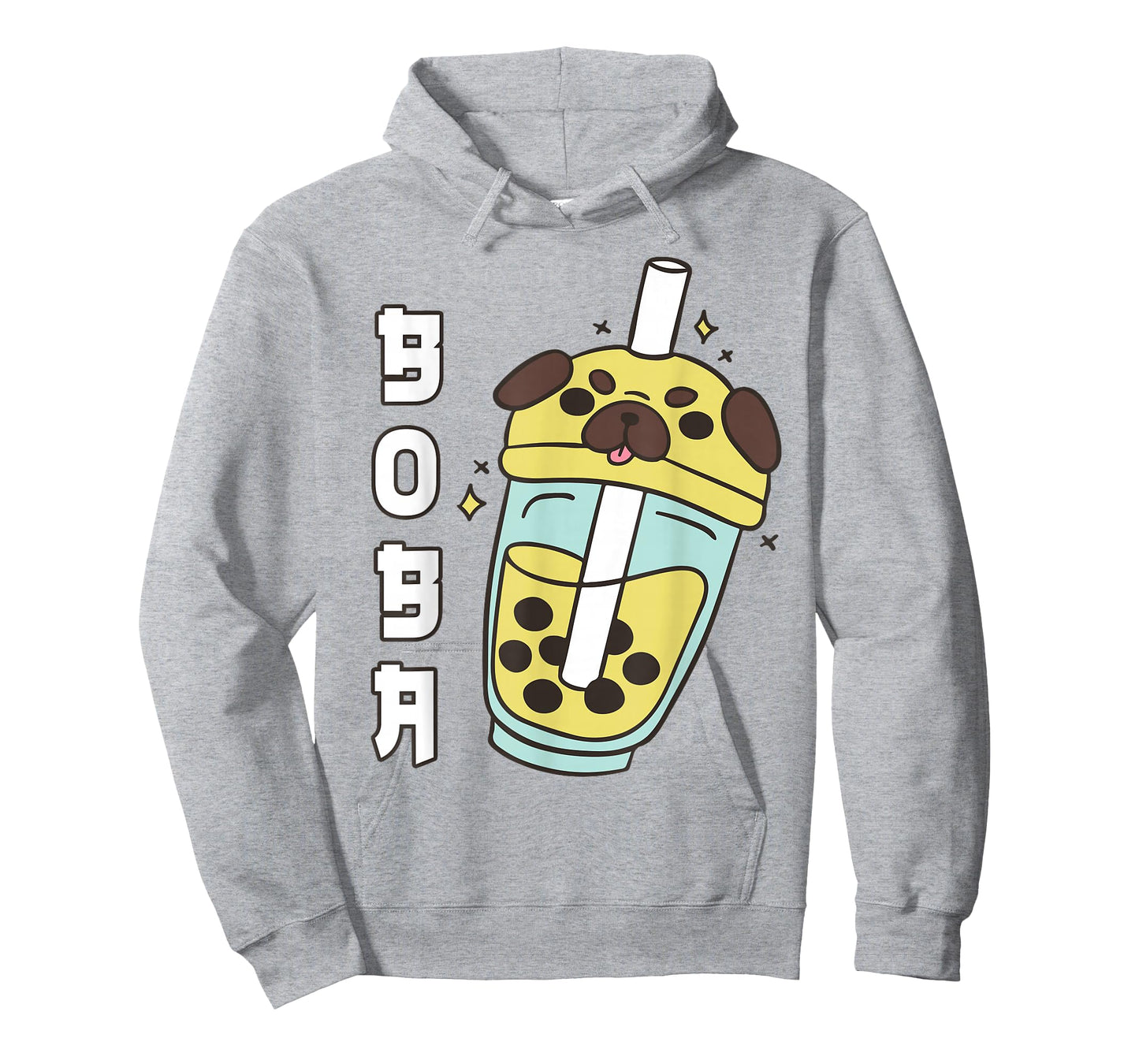 Cute Pug Boba Tea Toddler Girl Kid Dog Mom Lover Gift Kawaii T-Shirt