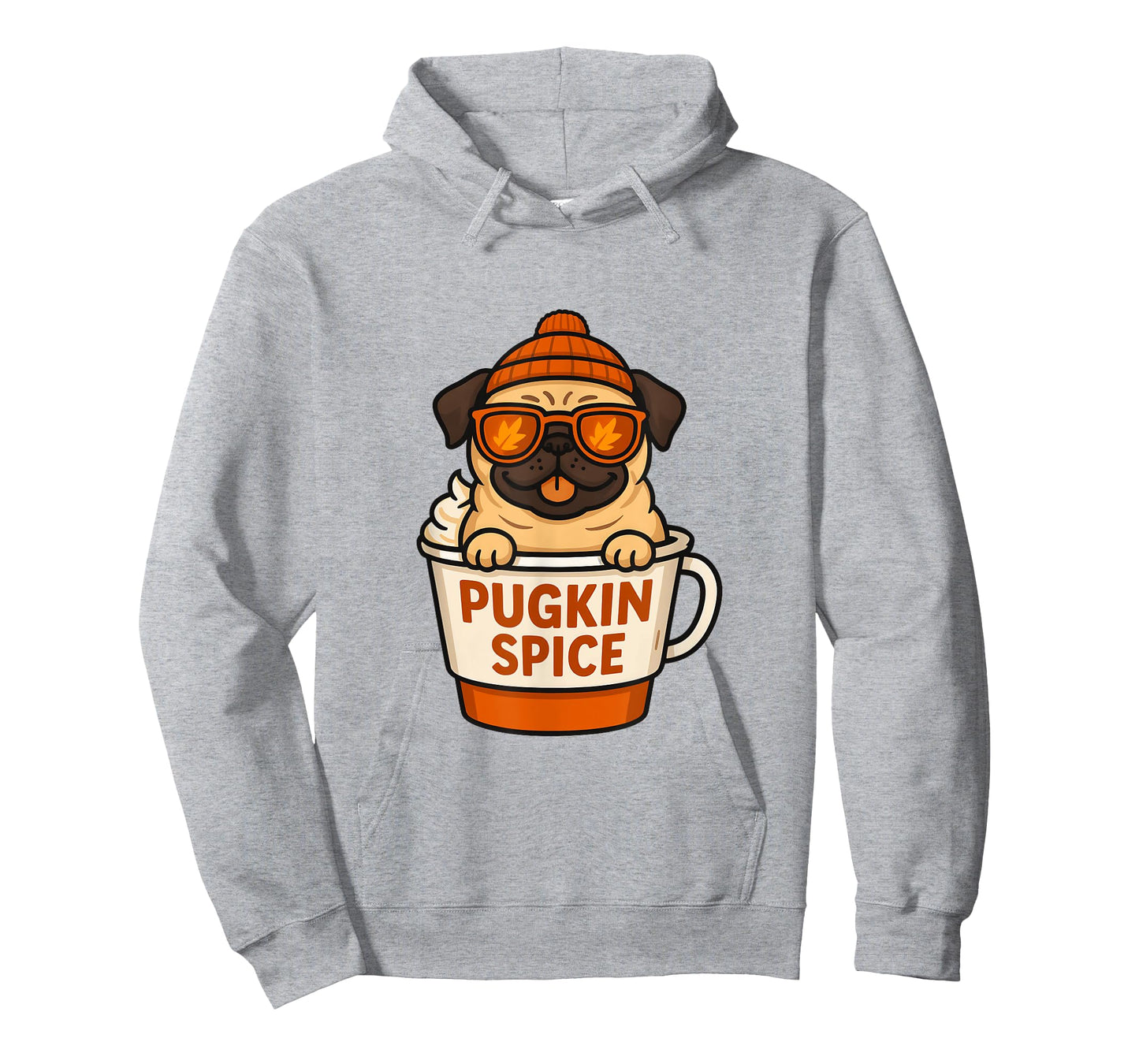 Funny Pugkin Spice Pug in Fall Mug Halloween T-Shirt