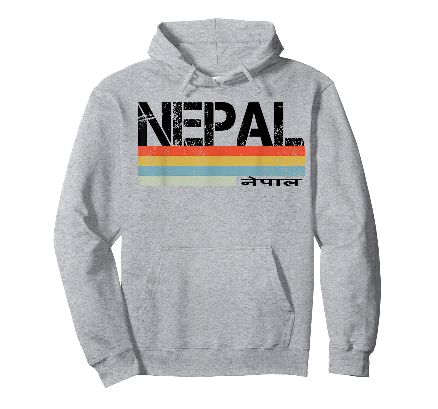 Nepal Language Vintage Stripes T-Shirt