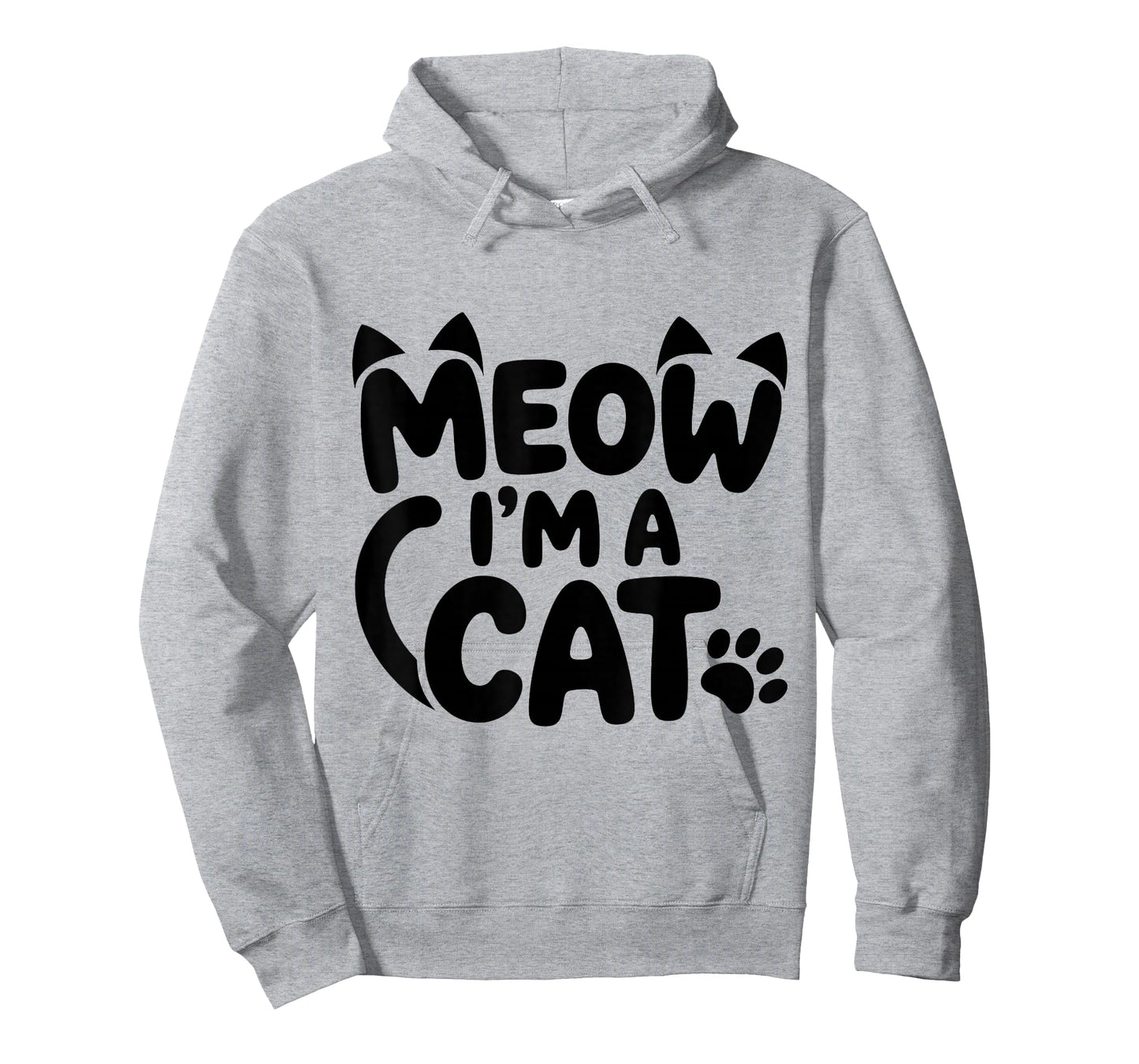 Meow Iโm A Cat Funny Cat Lover Design with Ears Paw Prints T-Shirt