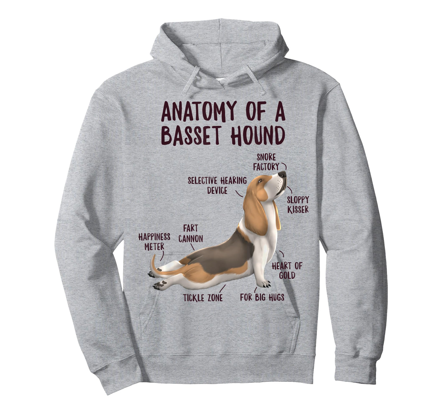 Anatomy of A Basset Hound Funny Dog Owner Puppy Lover T-Shirt