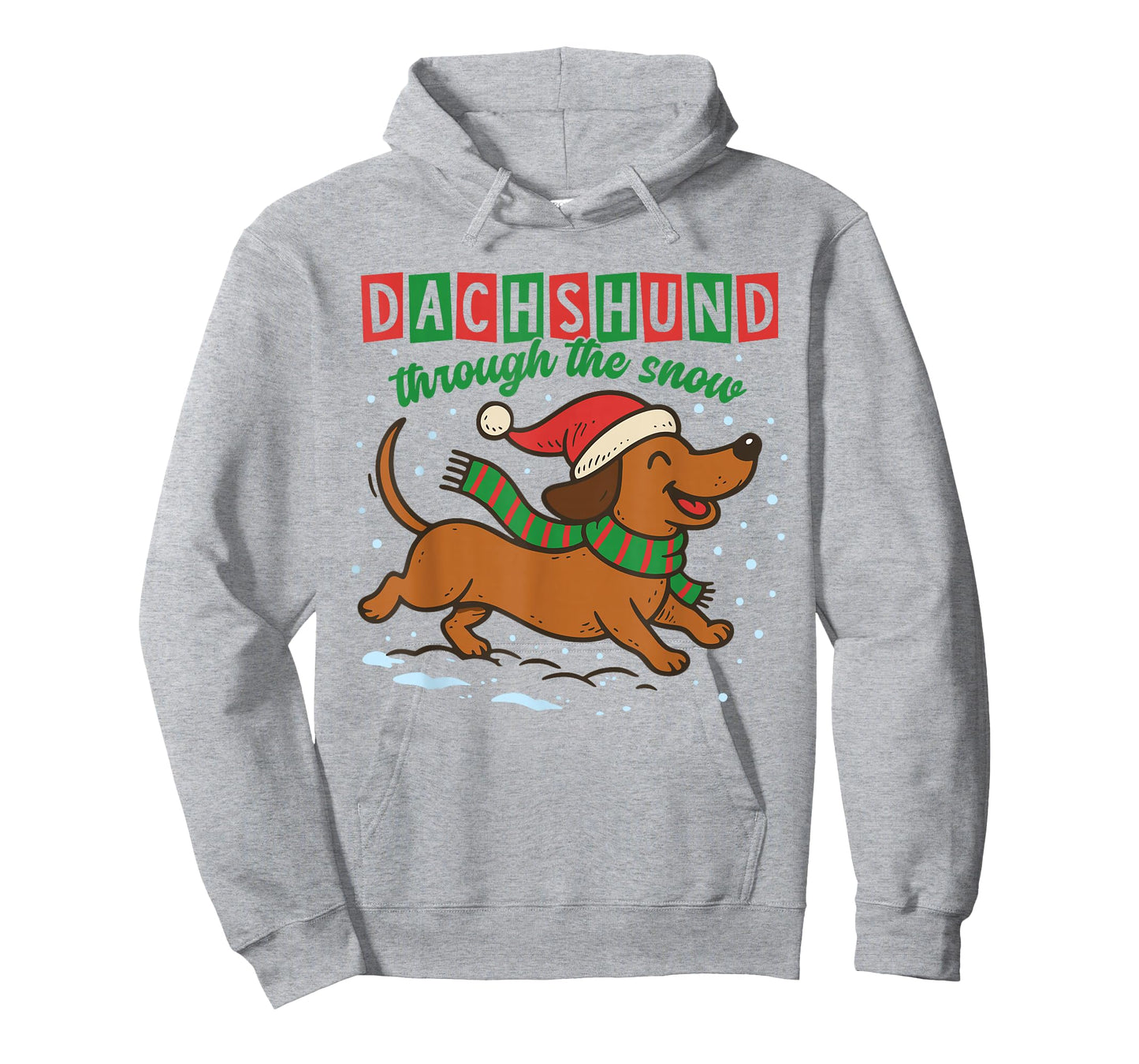 Dachshund Through The Snow Funny Christmas Wiener Dog T-Shirt