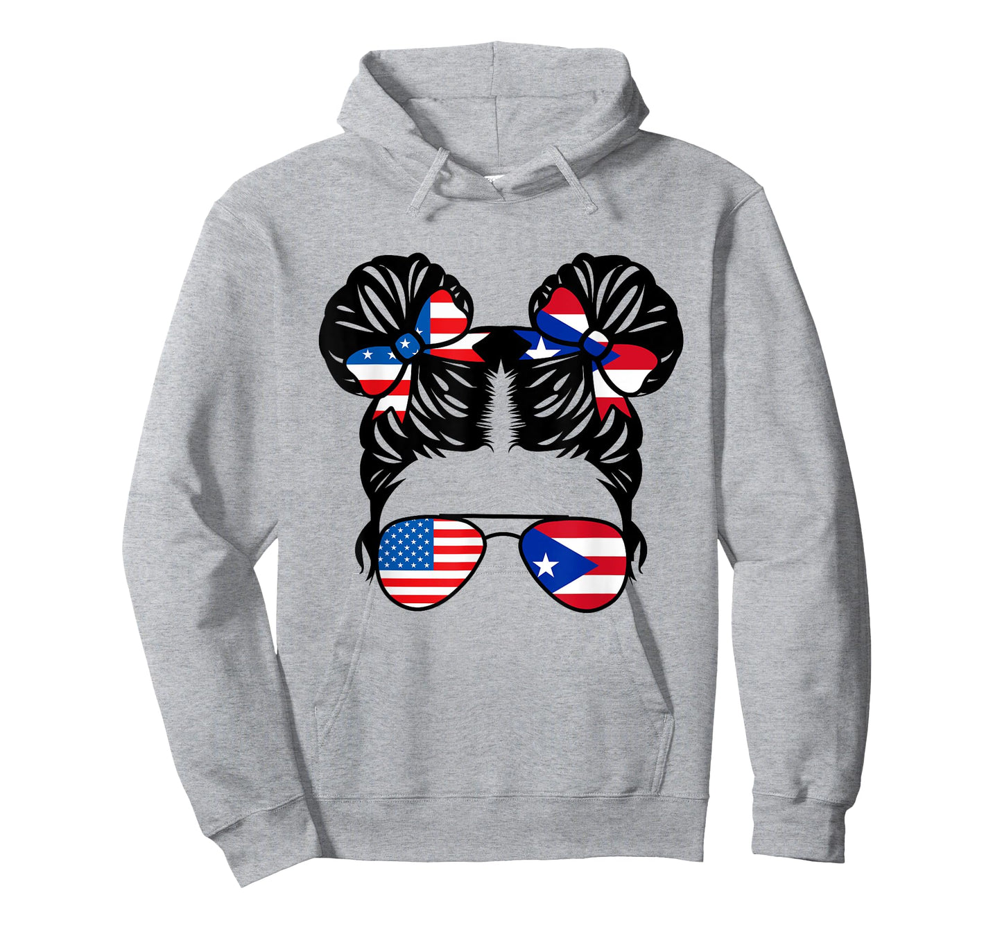Half American Puerto Rican Girl USA Puerto Rico Flag Patriot T-Shirt