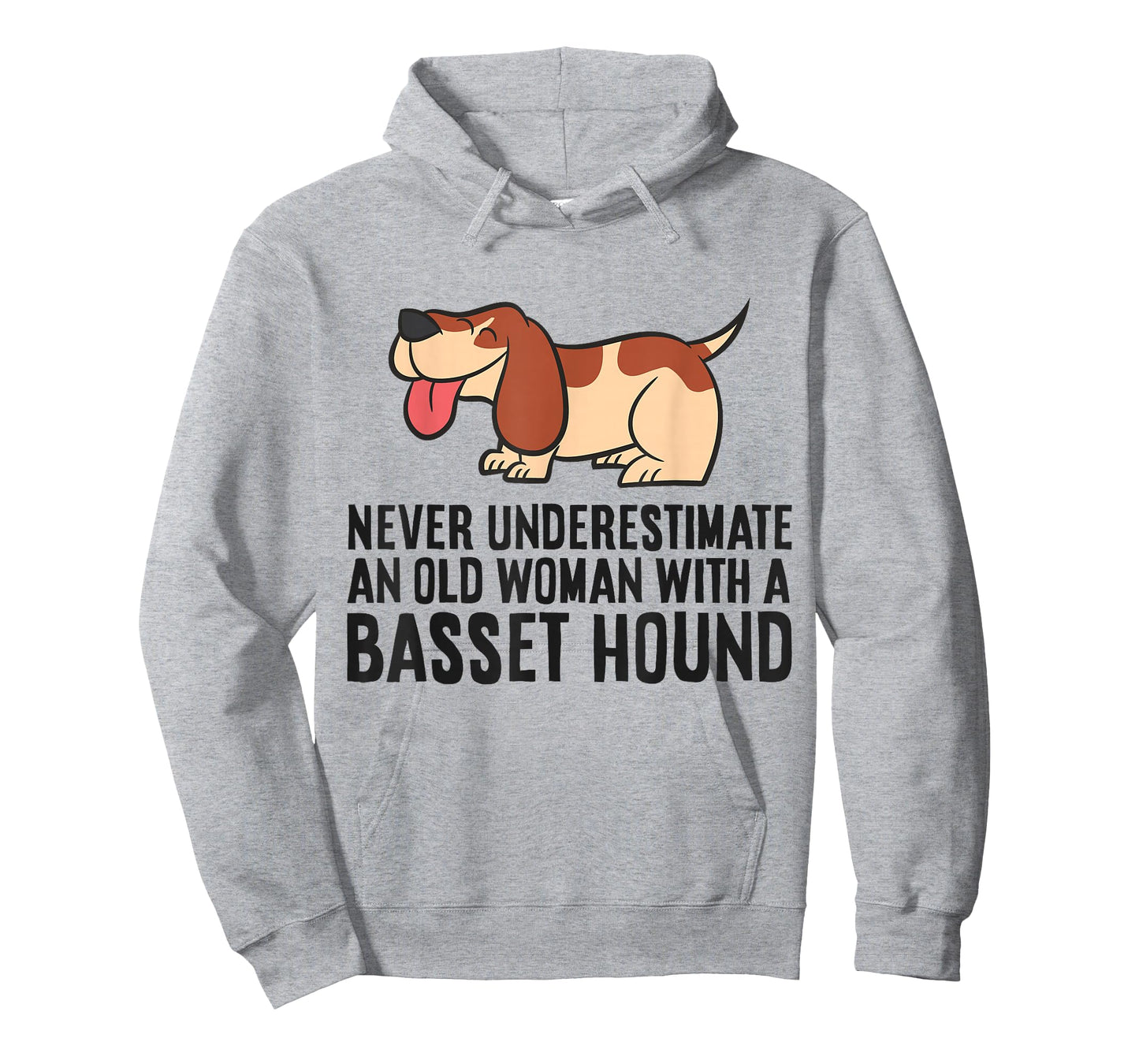 Never Underestimate An Old Woman With A Basset Hound T-Shirt